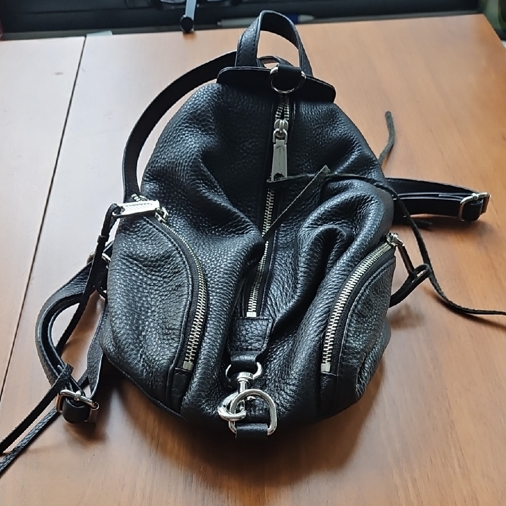 Rebecca Minkoff Black Leather Mini Backpack